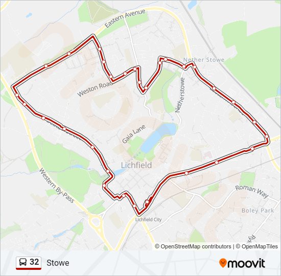 32 Bus Line Map