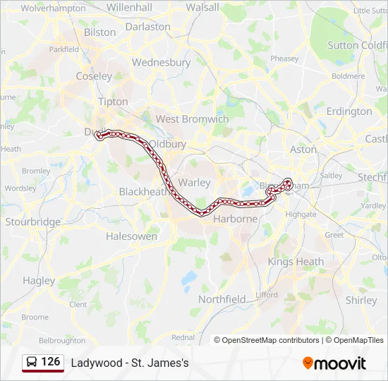 126 Bus Line Map