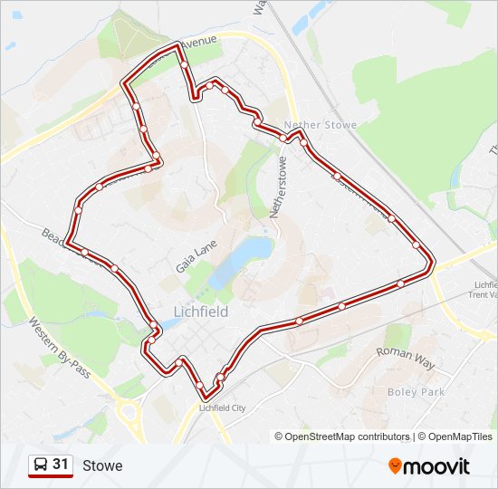31 Bus Line Map