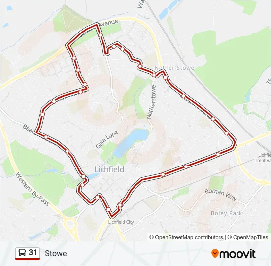 31 Bus Line Map
