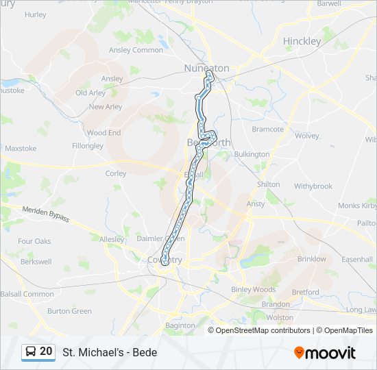 20 Bus Line Map