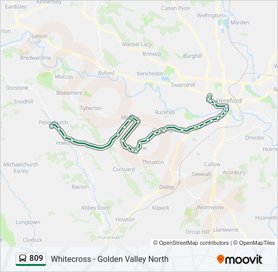 809 bus Line Map