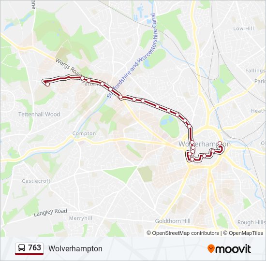 763 bus Line Map