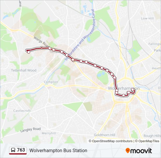 763 Bus Line Map