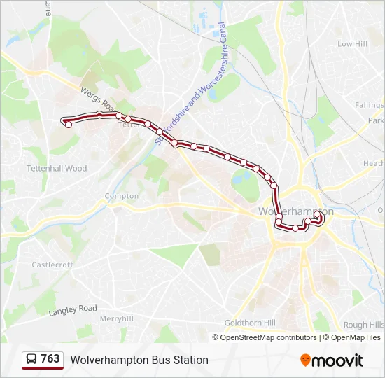 763 Bus Line Map