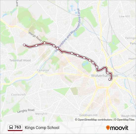 763 Bus Line Map