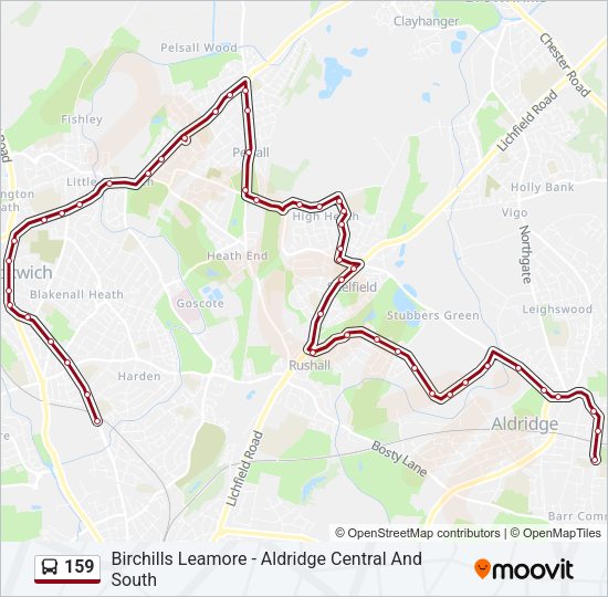 159 Bus Line Map