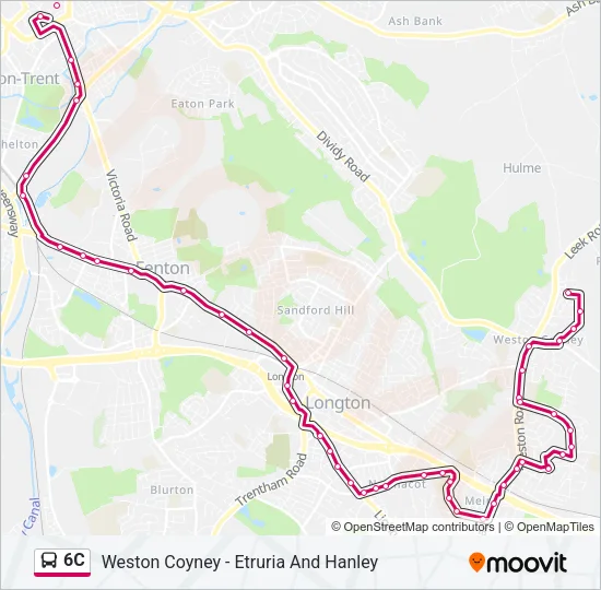 6C Bus Line Map