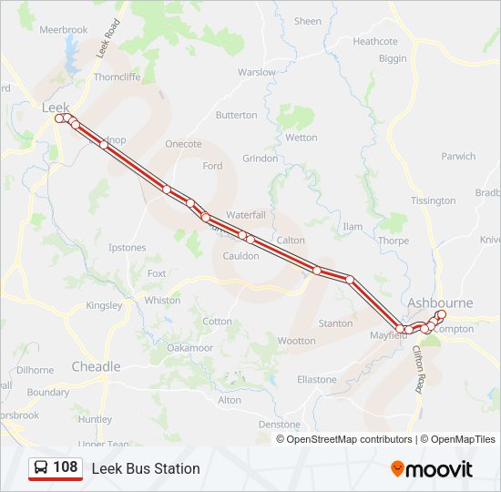 108 Bus Line Map