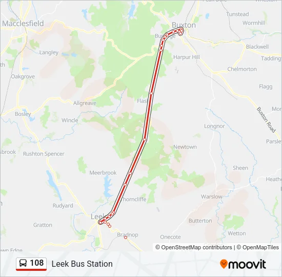 108 Route: Schedules, Stops & Maps - Leek Bus Station (Updated)