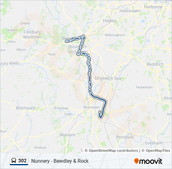 Bus 302 Route Map 302 Route: Schedules, Stops & Maps - Hales Park (Updated)