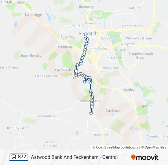 S77 Bus Line Map
