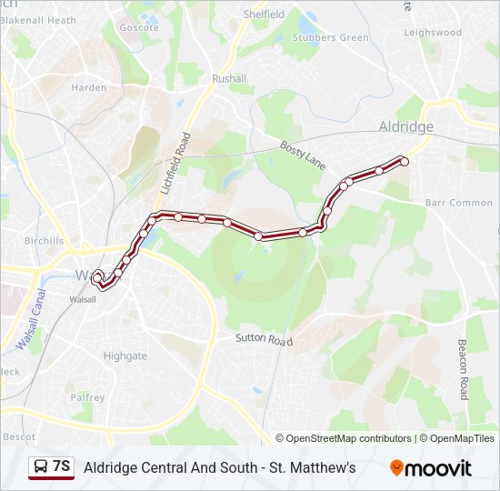 7S Bus Line Map