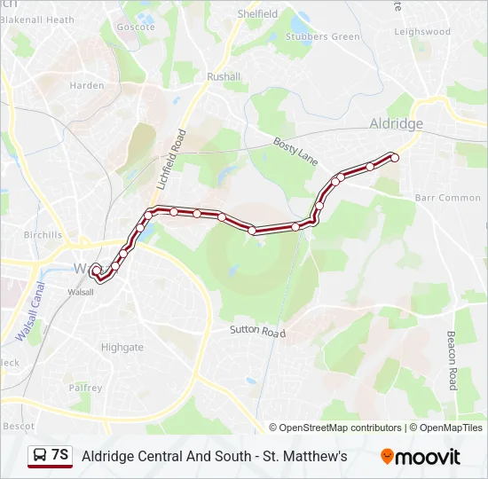 7S Bus Line Map