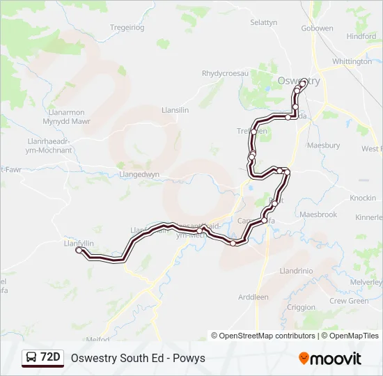 72D Bus Line Map