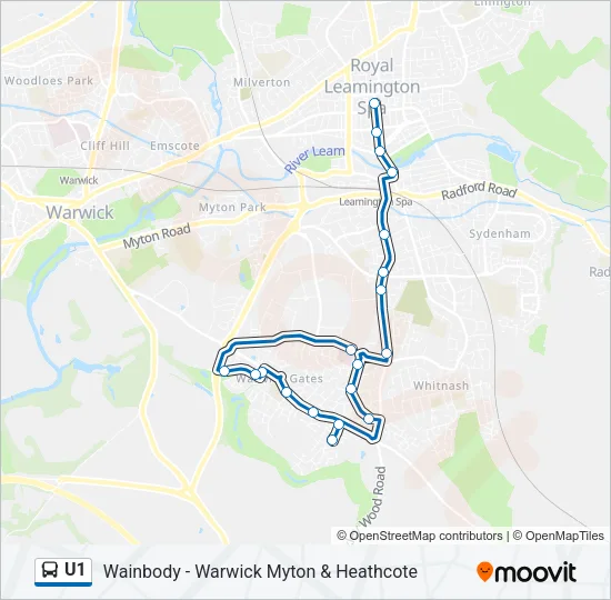 U1 Bus Line Map
