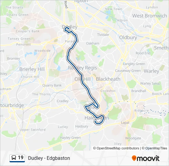 19 Route: Schedules, Stops & Maps - Dudley (Updated)