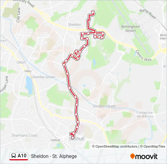 A10 Bus Line Map