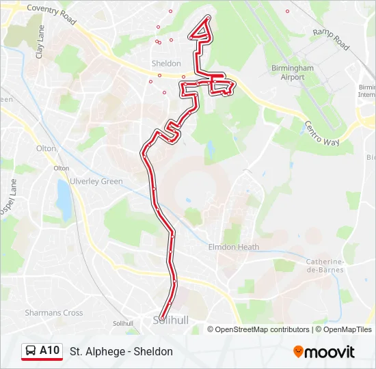 A10 Bus Line Map