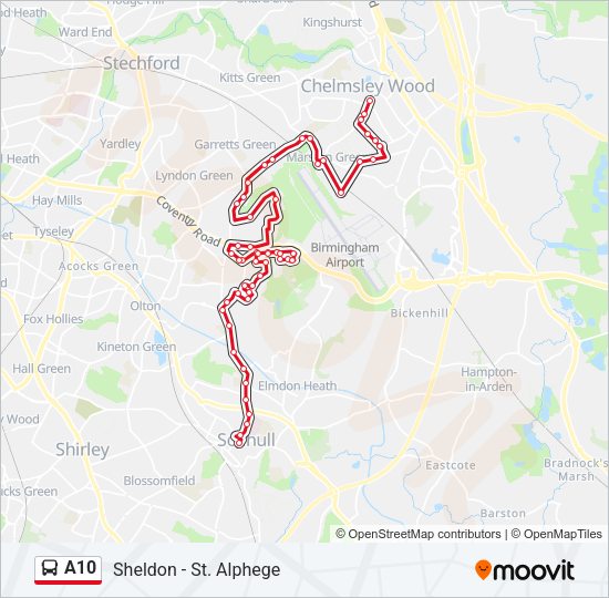 A10 Bus Line Map