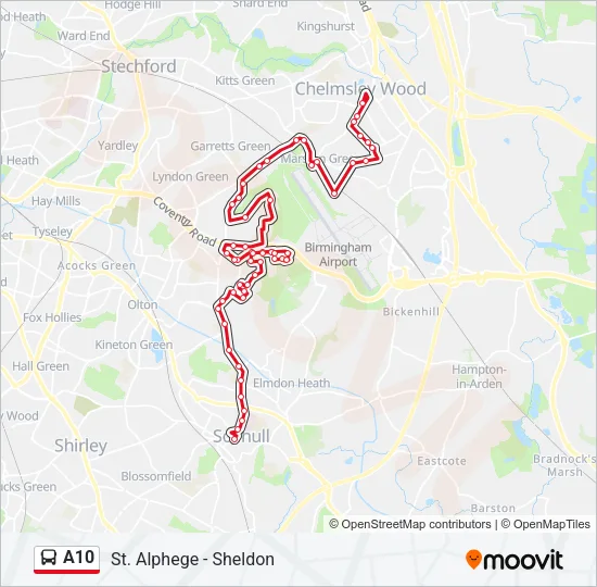 A10 Bus Line Map