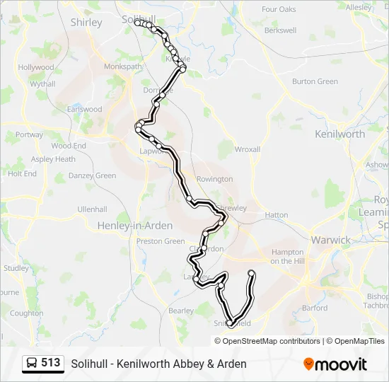 513 Route: Schedules, Stops & Maps - Solihull Town Centre (Updated)