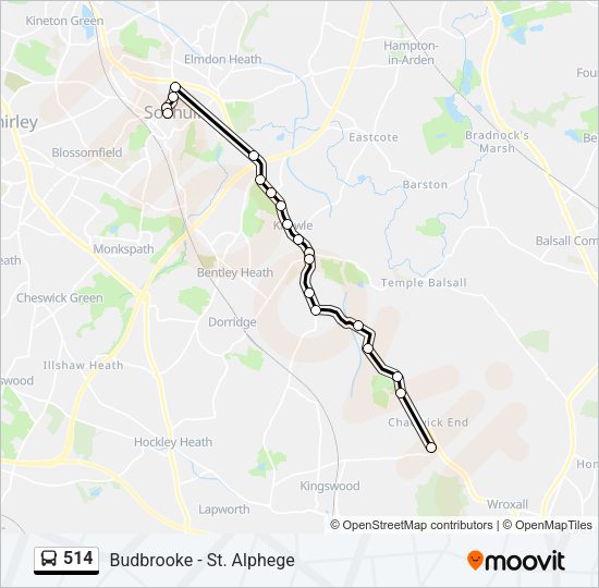 514 Bus Line Map