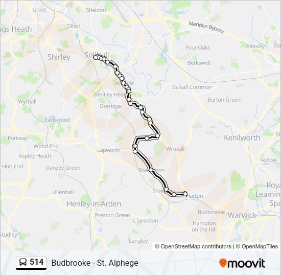 514 Bus Line Map