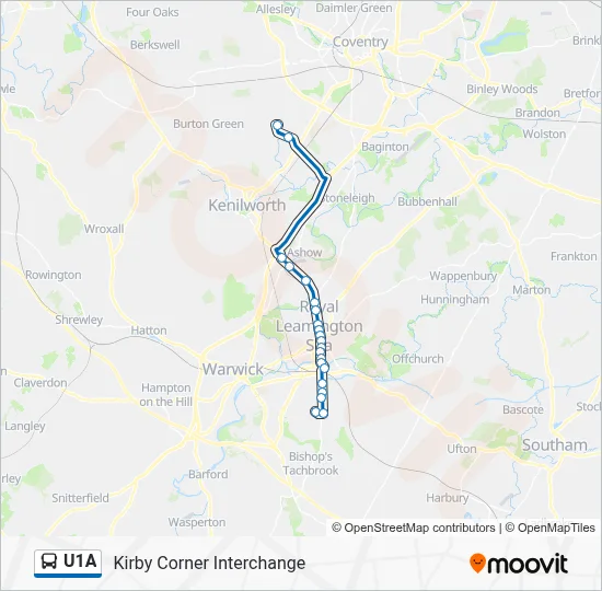 U1A Route: Schedules, Stops & Maps - Kirby Corner Interchange (Updated)