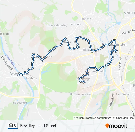 8 Bus Line Map