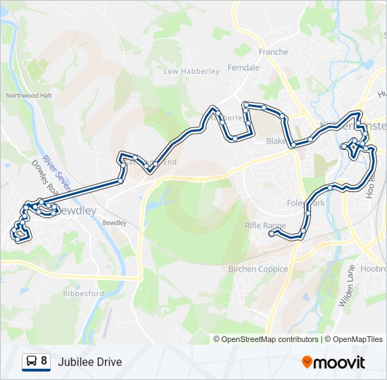 8 Bus Line Map