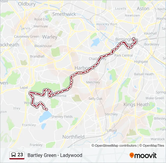 23 Bus Line Map