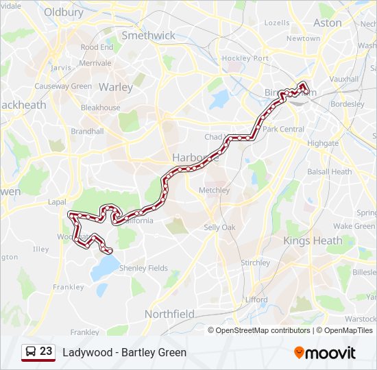 23 Bus Line Map