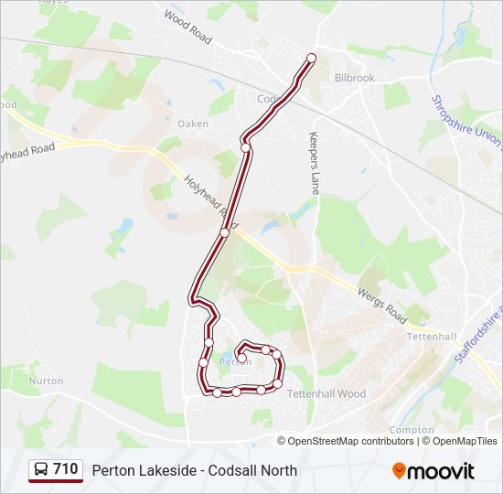 710 Bus Line Map