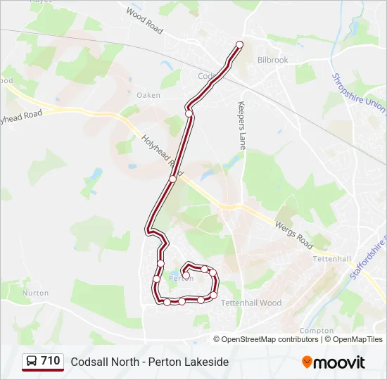 710 Bus Line Map