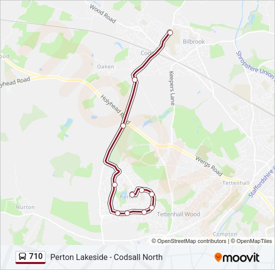 710 Bus Line Map