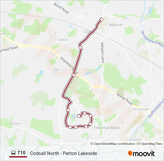 710 Bus Line Map