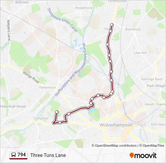 794 Bus Line Map