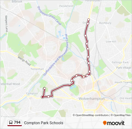 794 Bus Line Map