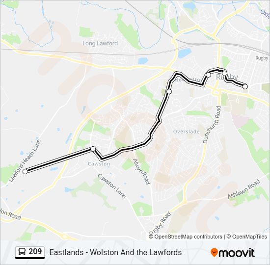 209 Bus Line Map