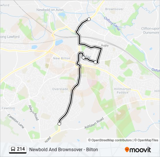 214 Bus Line Map