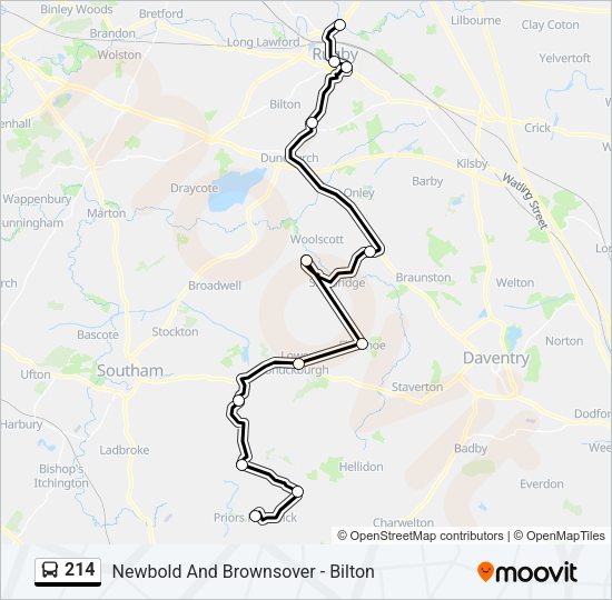 214 Bus Line Map