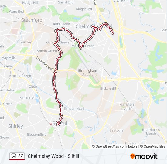 72 Bus Line Map