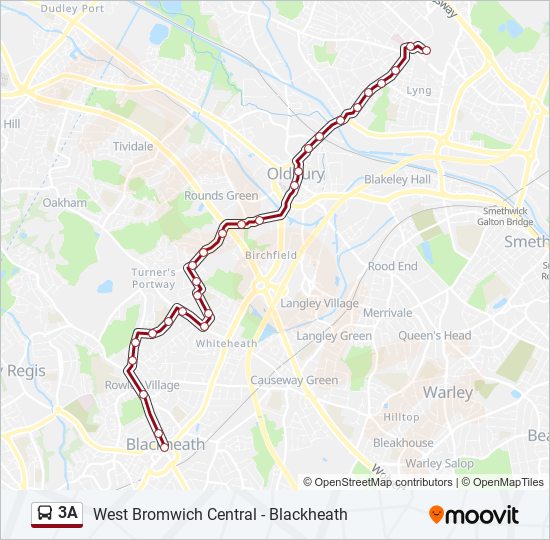 3A bus Line Map