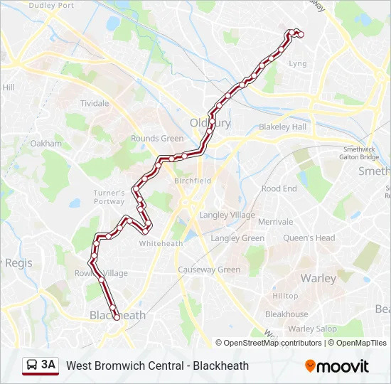 3A Bus Line Map