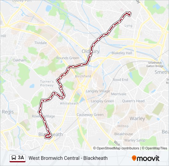 3A Bus Line Map