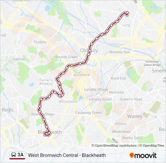 3A Bus Line Map