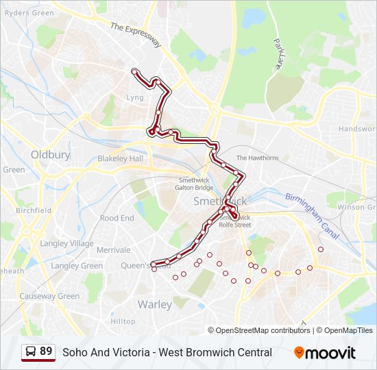 89 Bus Line Map