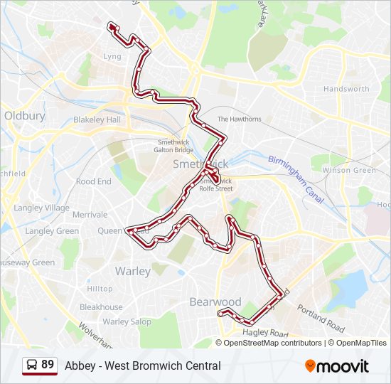 89 bus Line Map