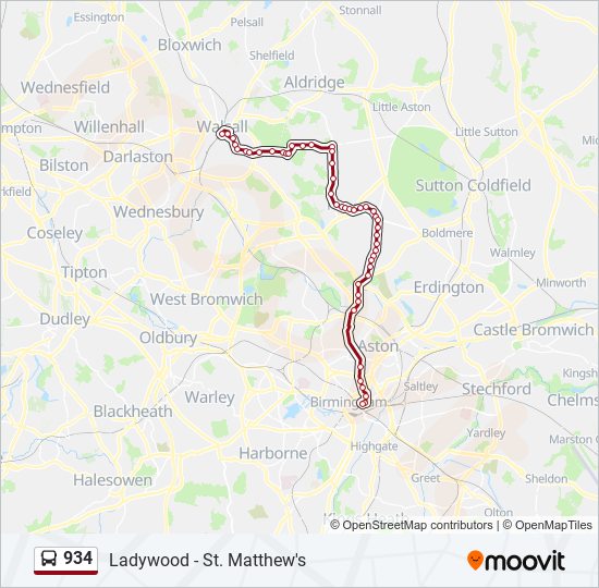 934 Route Schedules Stops Maps Birmingham Updated 934-route-schedules-stops-maps-birmingham-updated